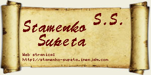 Stamenko Šupeta vizit kartica
